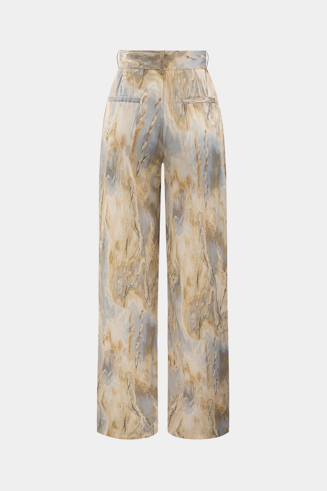 Chic | Marble-Print Straight Leg Trousers