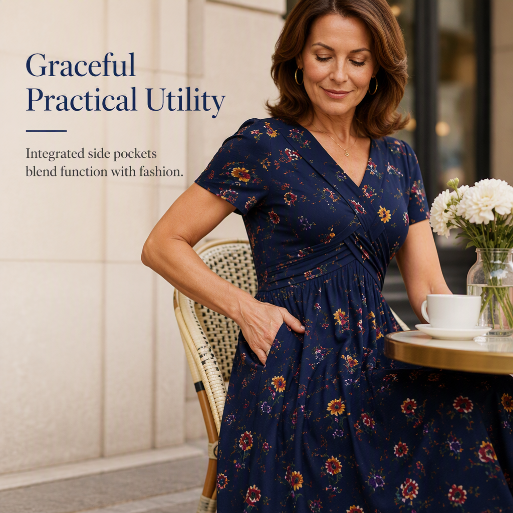 Evelyn Floral Midi Dress