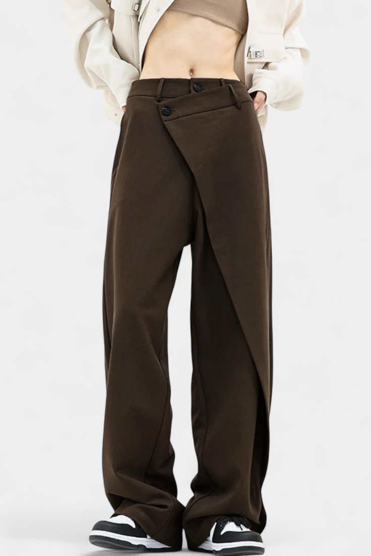 Oaklyn | High-Waisted Straight Leg Trousers