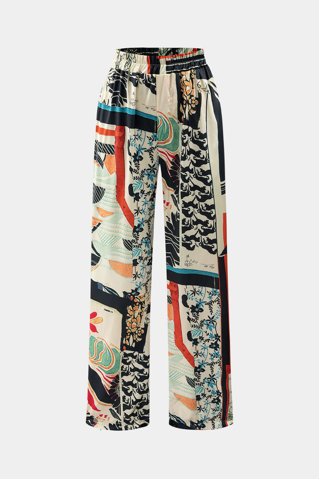 Arce | Floral Print High-Waisted Straight Leg Trousers