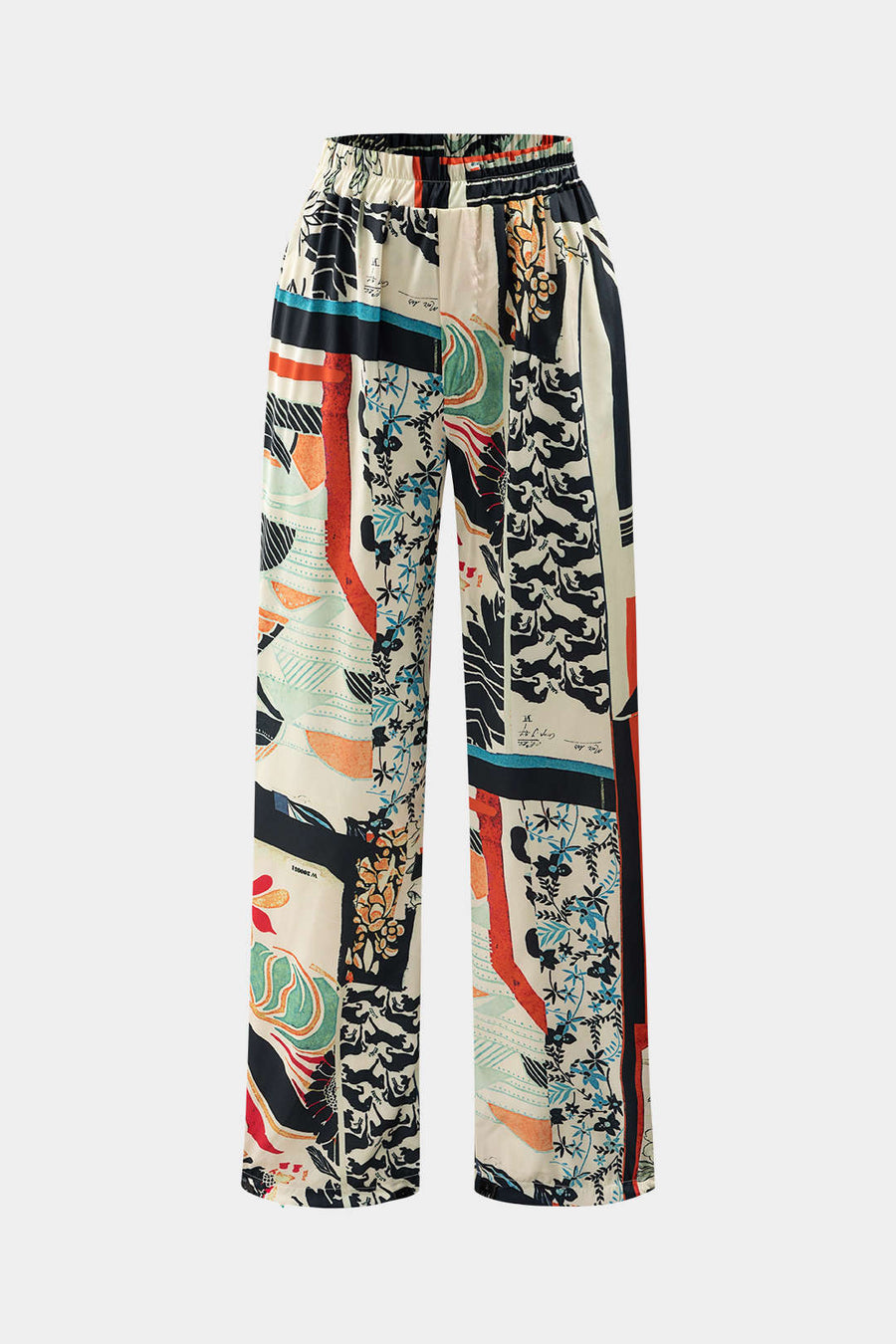 Arce | Floral Print High-Waisted Straight Leg Trousers
