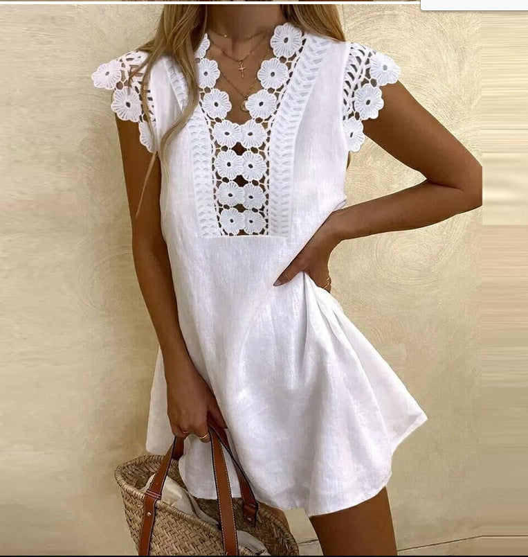 Loisa - Floral Lace Detail Dress