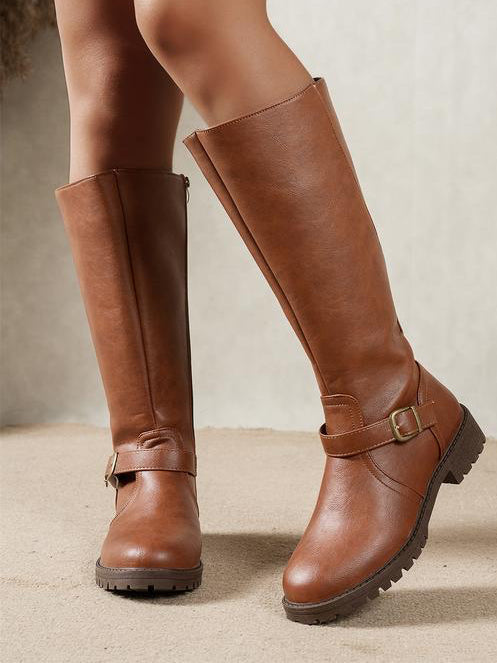 Francesca | Knee-High Boots with Low Heel