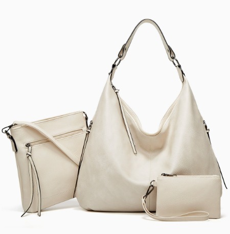 The Soft Elegant Olivia Hobo Handbag 3-Piece Set