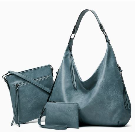 The Soft Elegant Olivia Hobo Handbag 3-Piece Set