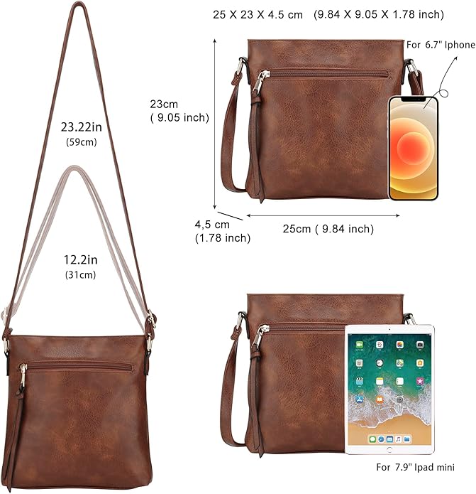 Luxury Olivia Leather 3-Piece Hobo Bag Set