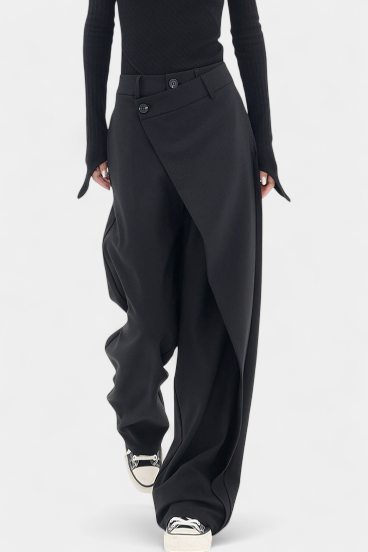 Oaklyn | High-Waisted Straight Leg Trousers