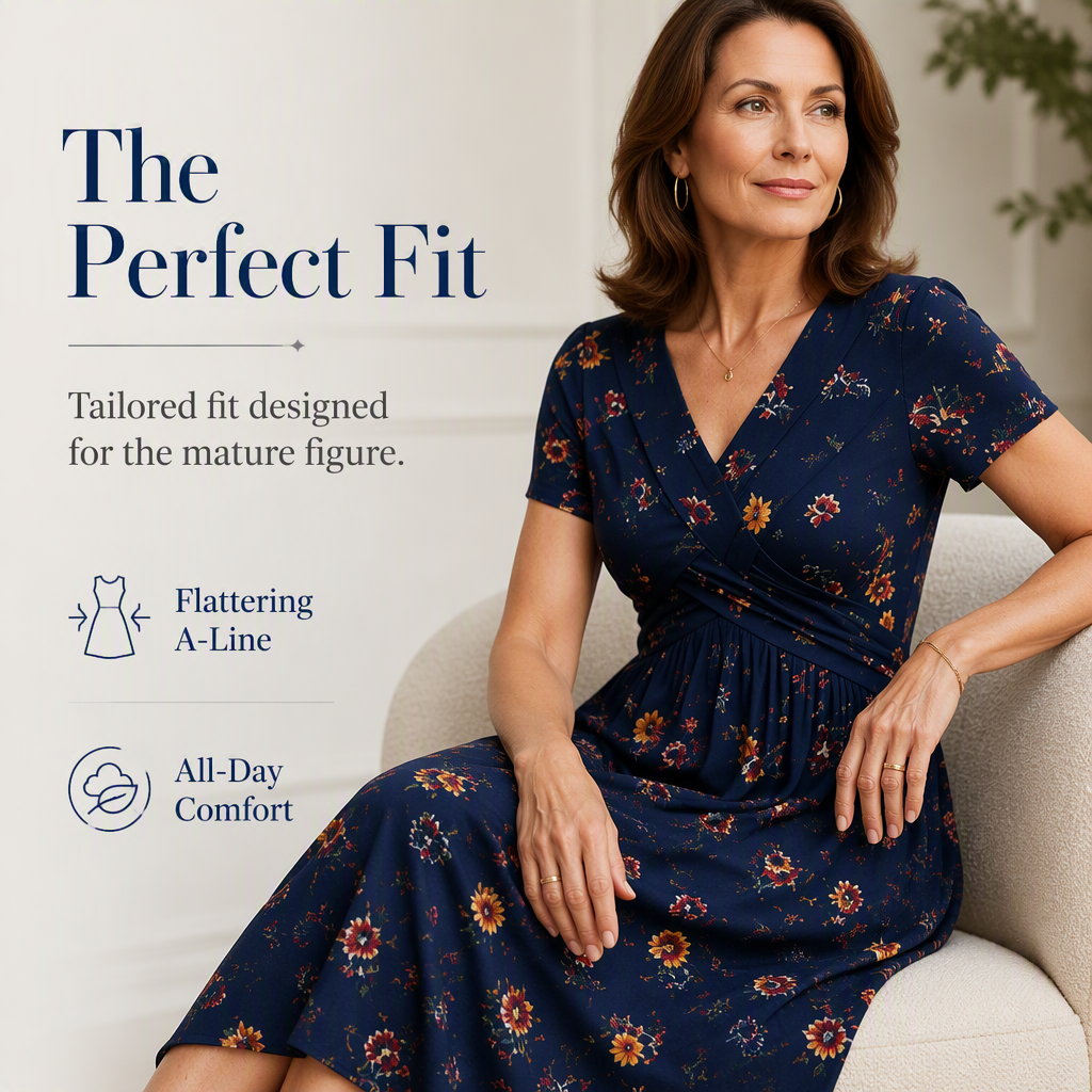 Evelyn Floral Midi Dress