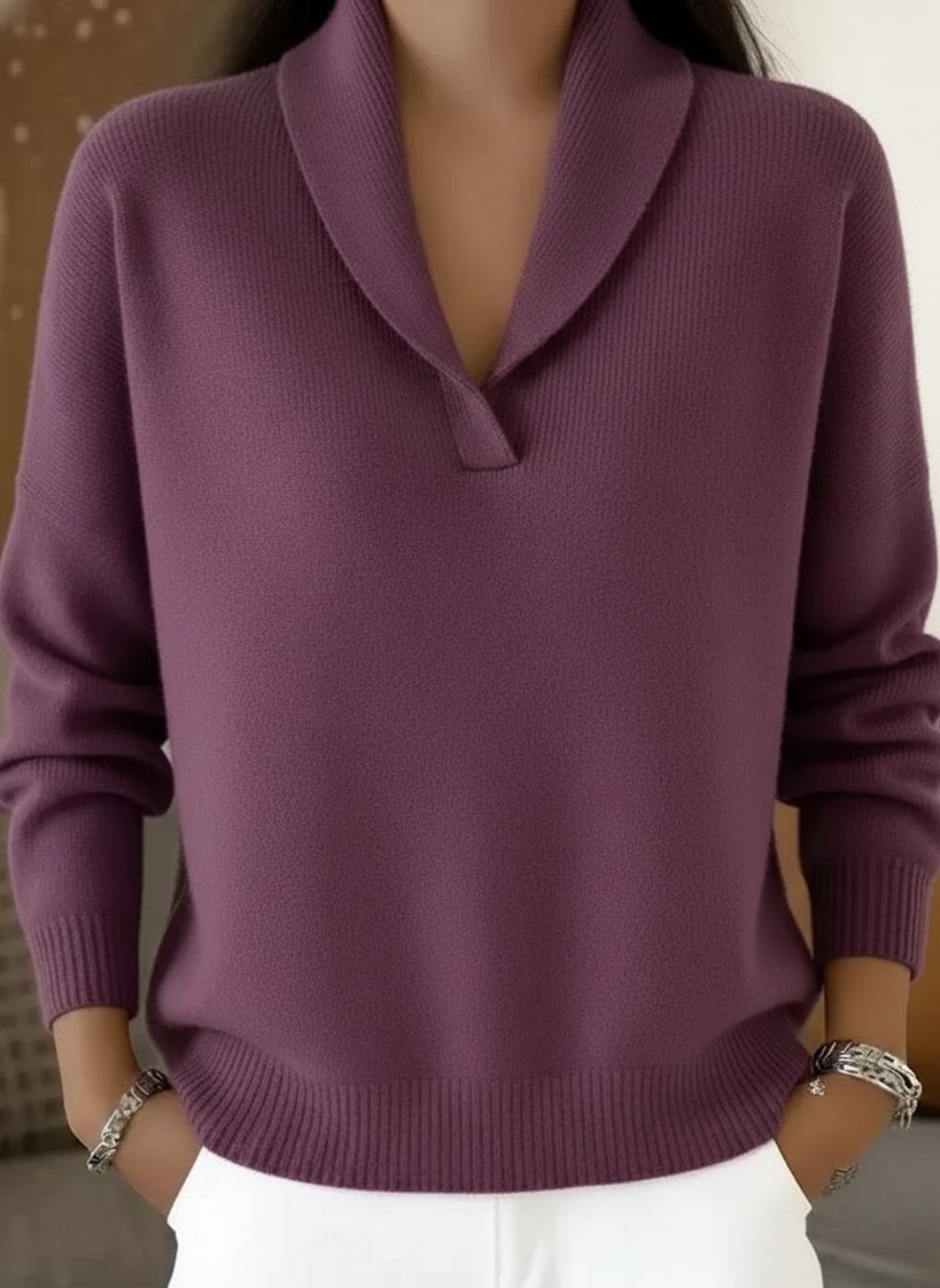 Victoria Madison™ | V-Neck Sweater