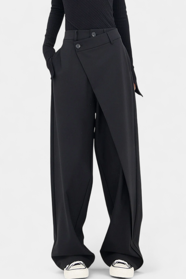 Oaklyn | High-Waisted Straight Leg Trousers
