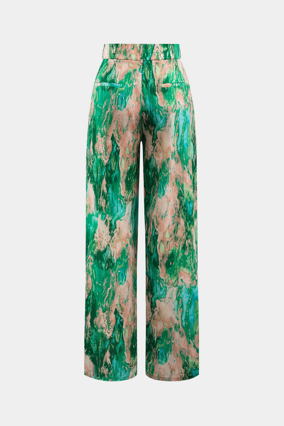 Chic | Marble-Print Straight Leg Trousers
