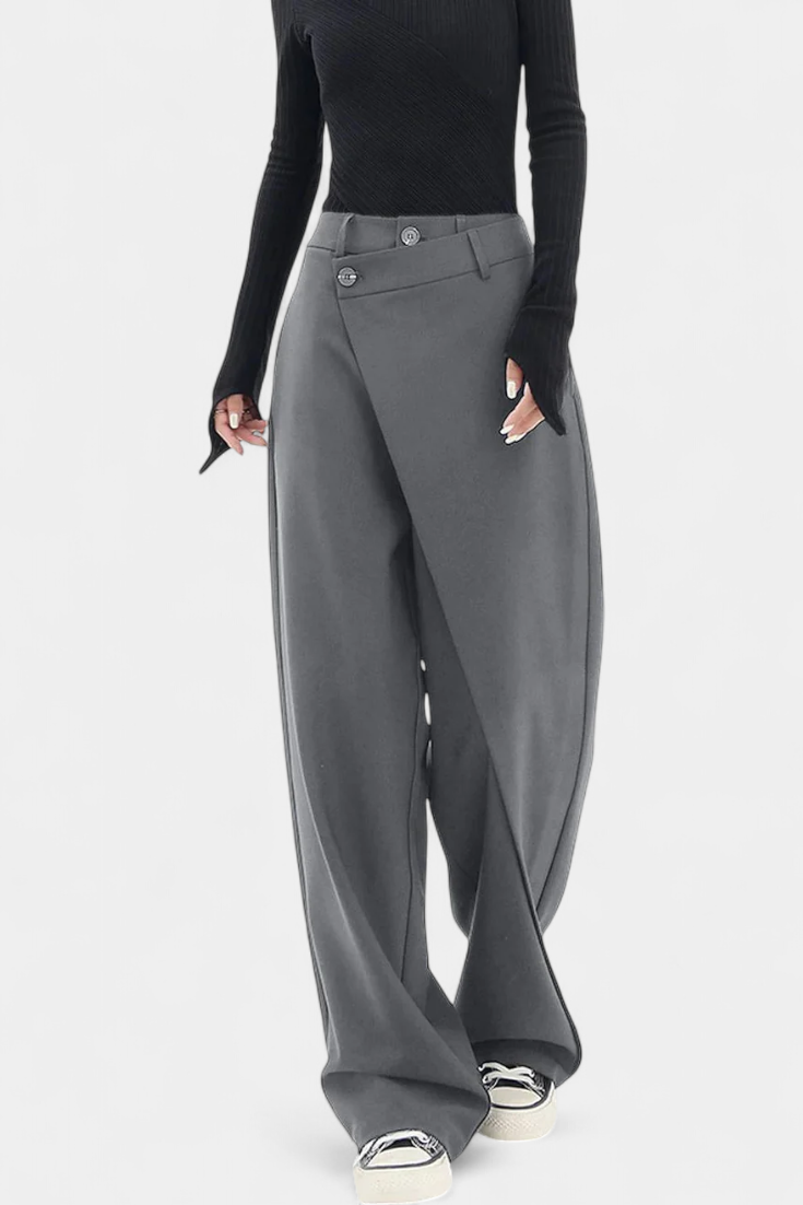 Oaklyn | High-Waisted Straight Leg Trousers