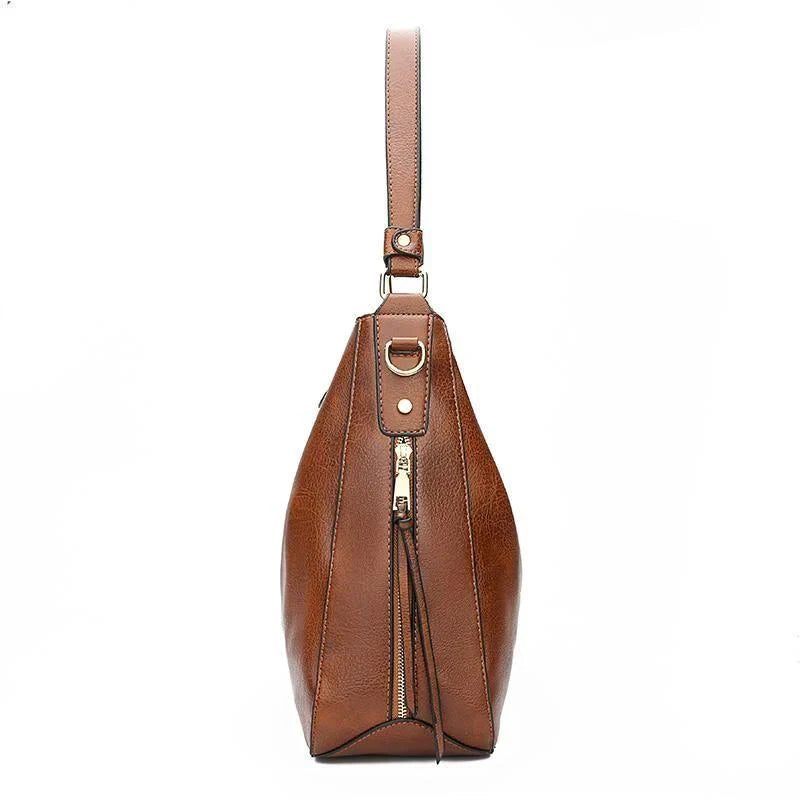 Luxury Olivia Leather 3-Piece Hobo Bag Set