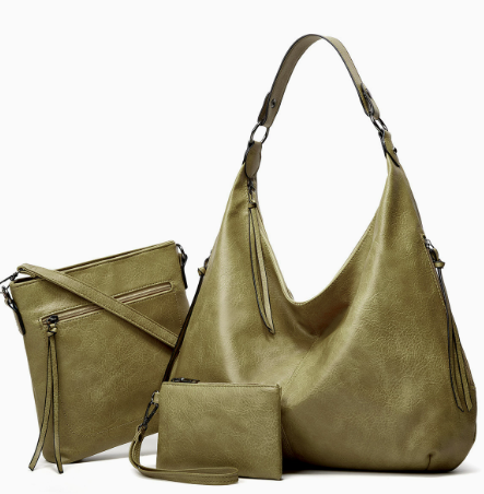 The Soft Elegant Olivia Hobo Handbag 3-Piece Set