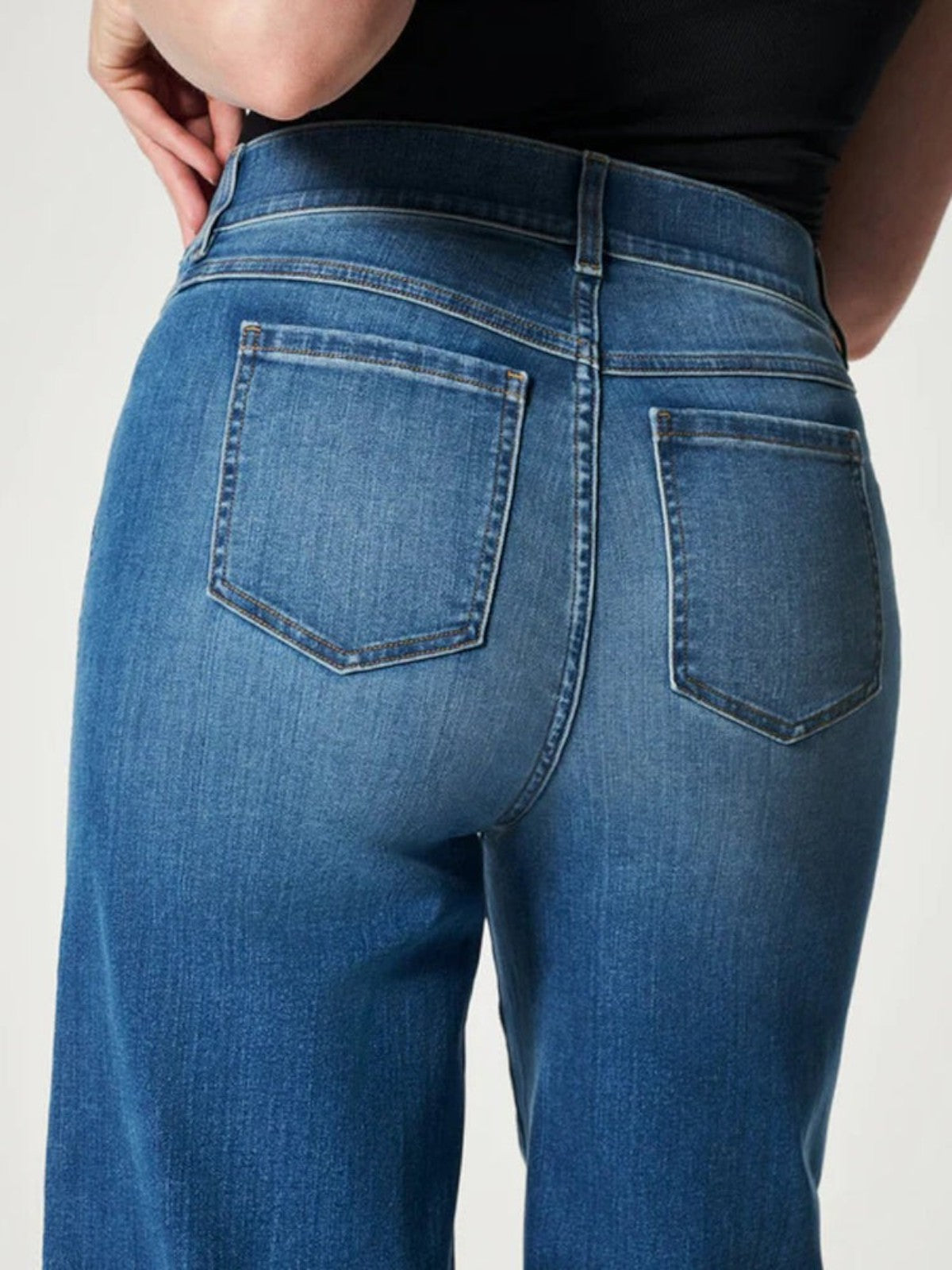 Emma Pull-On Wide-Leg Jeans