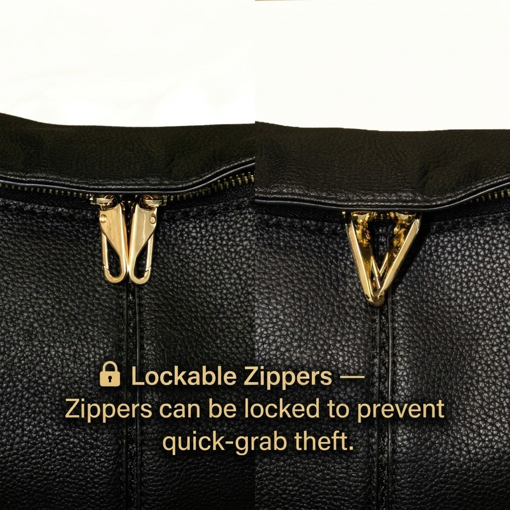 Luxury Olivia Leather Hobo Anti-Theft Handbag 2.0 + FREE Pouch Wallet (6-Layer Security Edition)