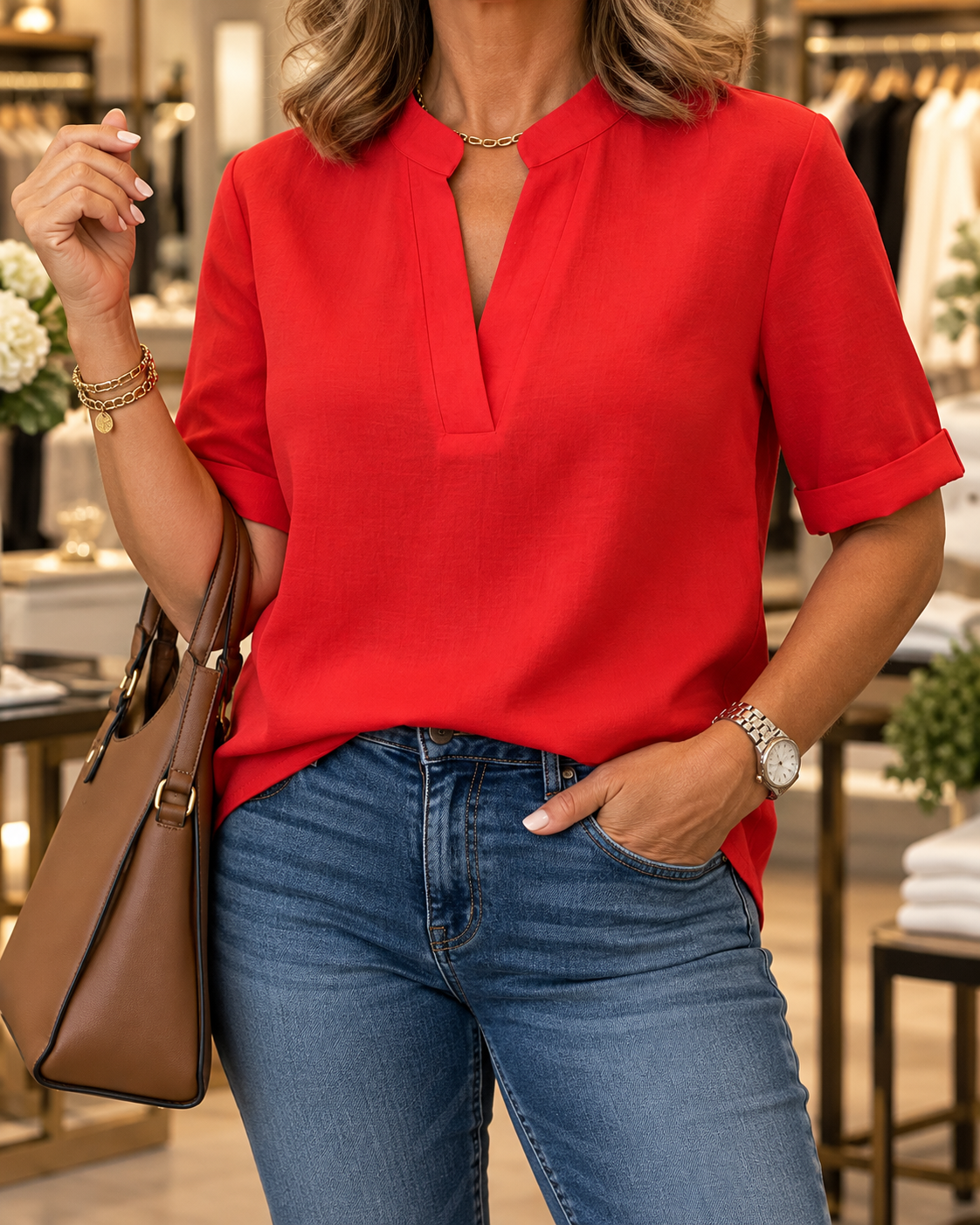 Clara  - Relaxed Short-Sleeved Shirt