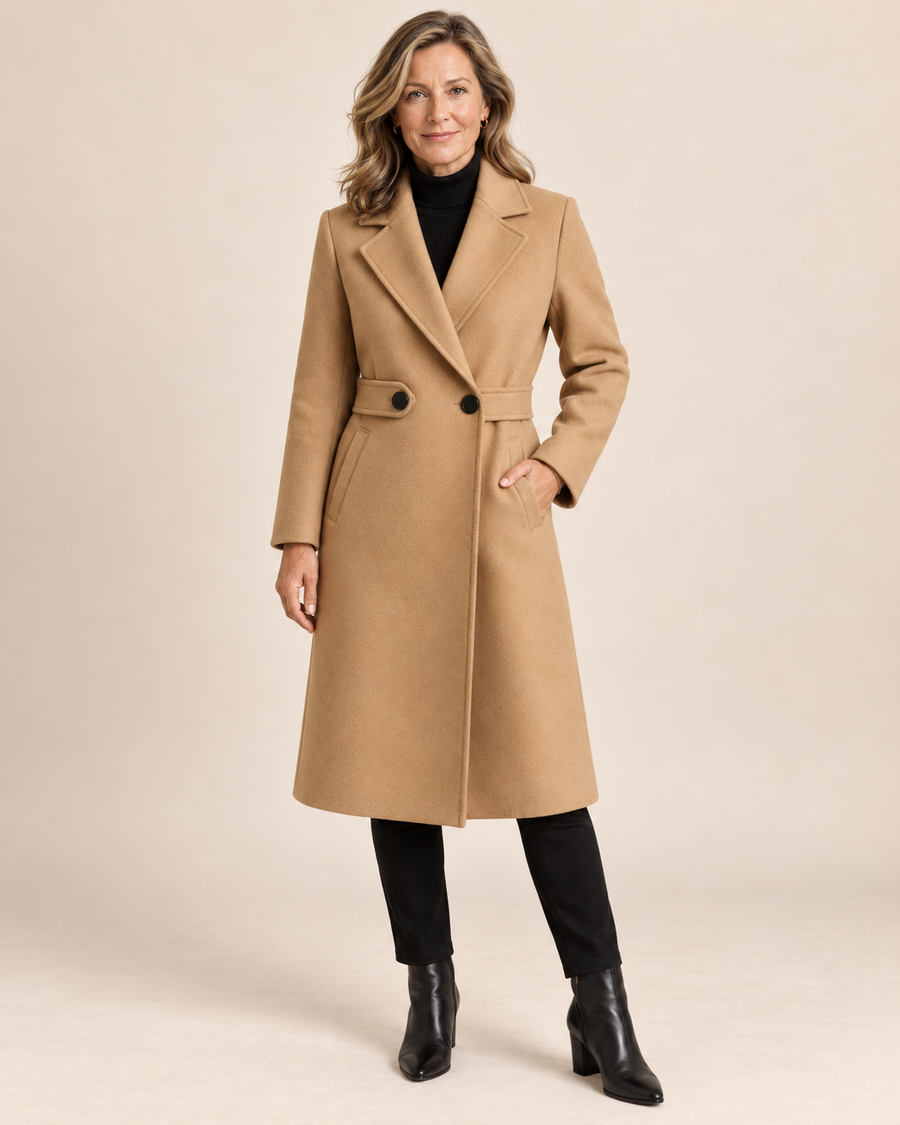 NOELLE | WOOL COAT WITH BELT