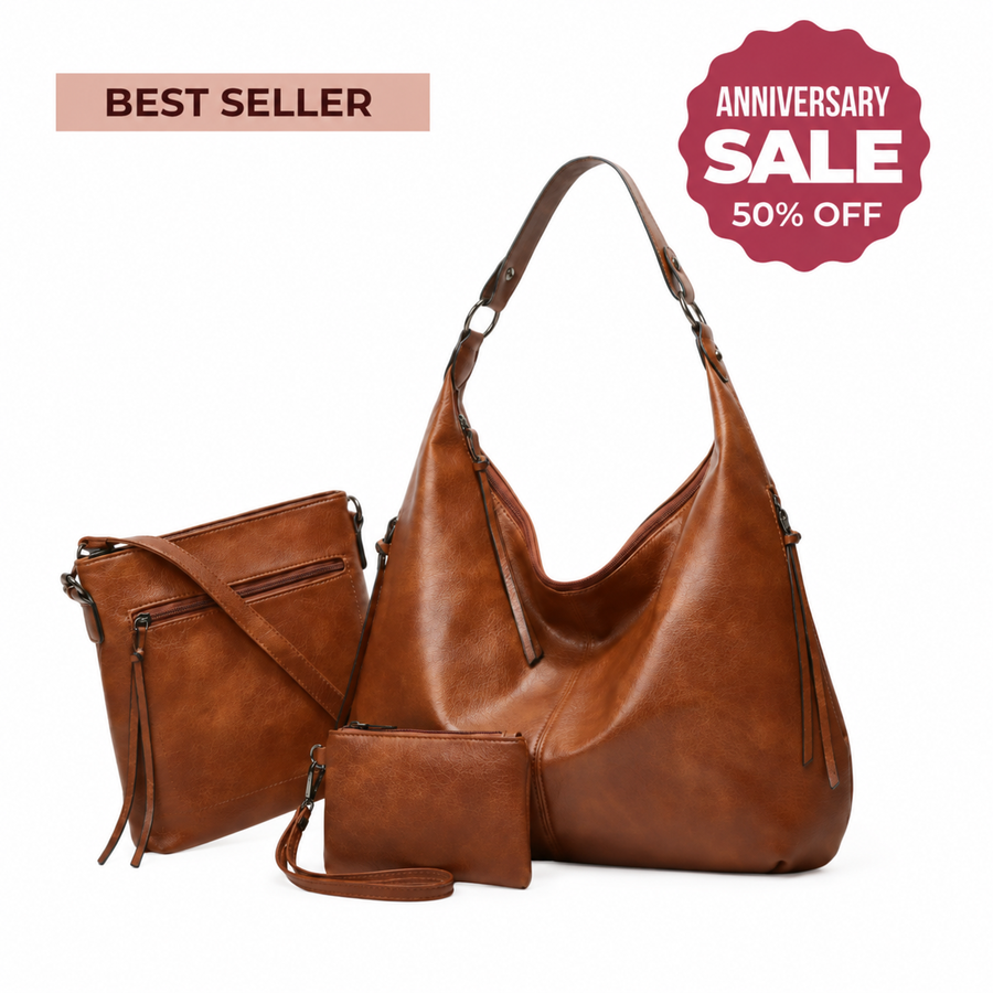 The Soft Elegant Olivia Hobo Handbag 3-Piece Set