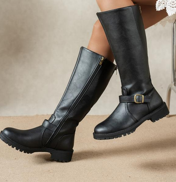 Francesca | Knee-High Boots with Low Heel