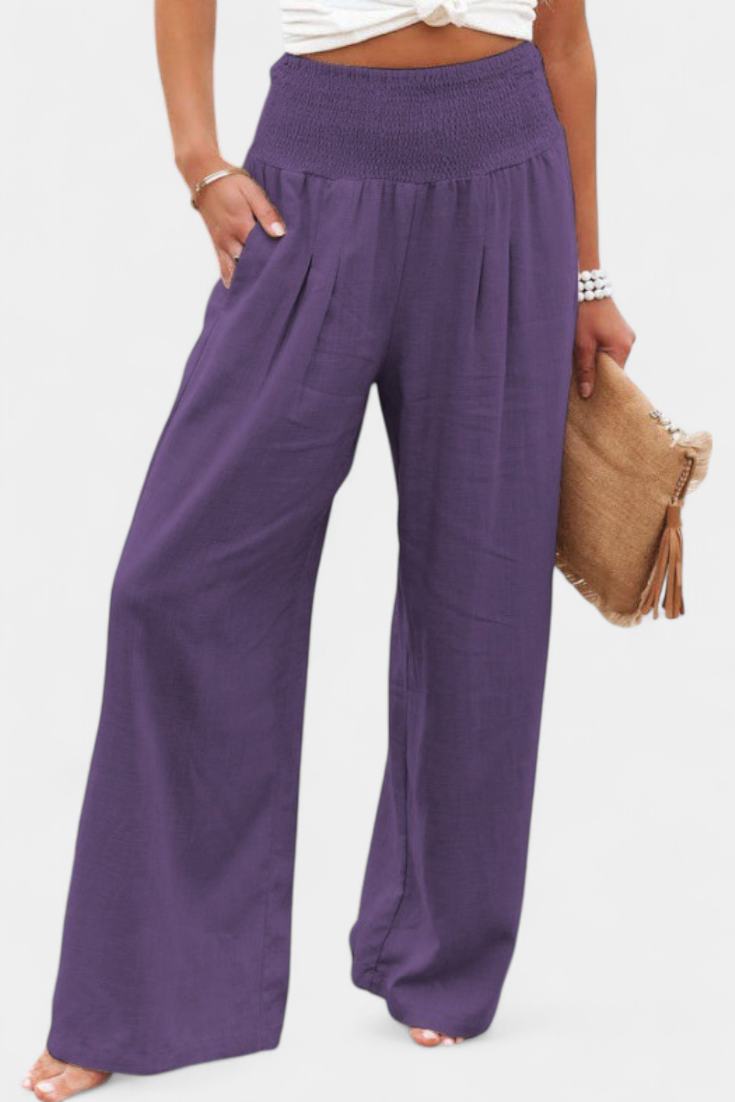 Lexia | Fluid Cotton and Linen Pants