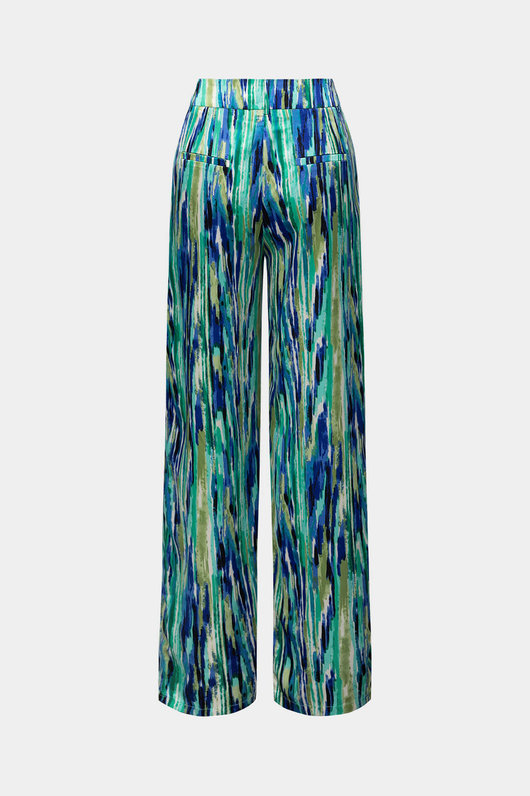 Chic | Marble-Print Straight Leg Trousers