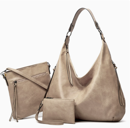 The Soft Elegant Olivia Hobo Handbag 3-Piece Set