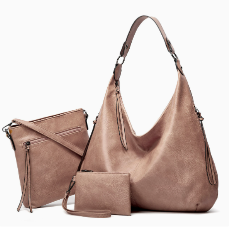 The Soft Elegant Olivia Hobo Handbag 3-Piece Set