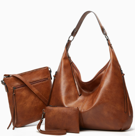 The Soft Elegant Olivia Hobo Handbag 3-Piece Set