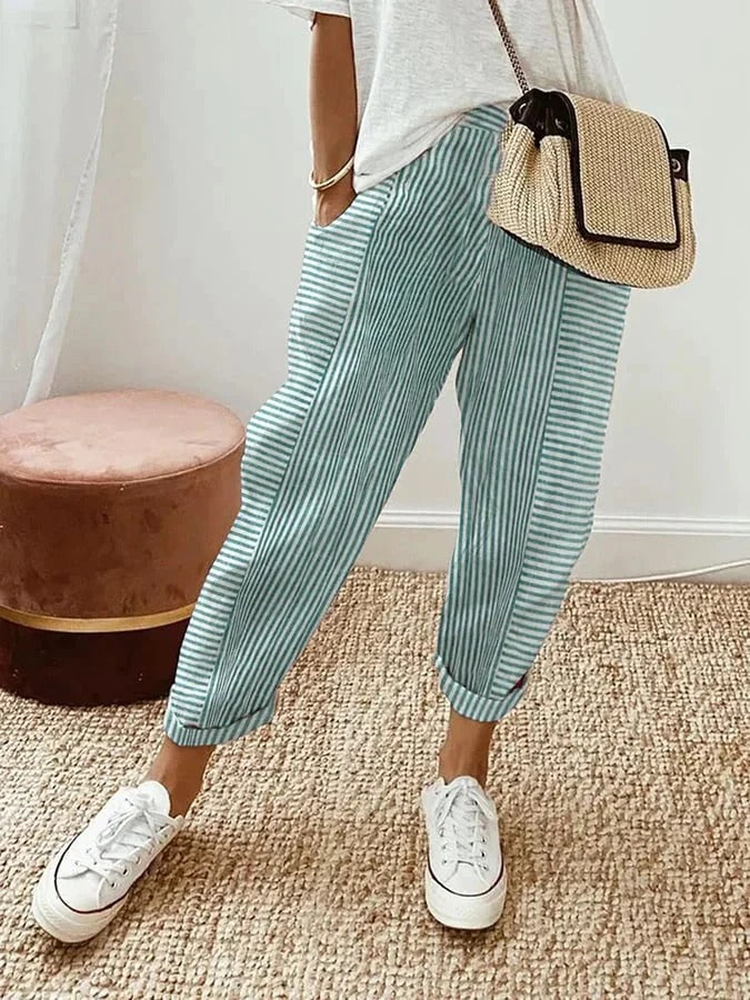 Laura | Striped Wide-Leg Pants