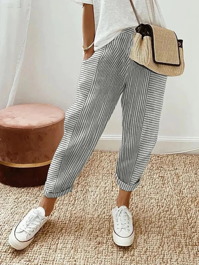 Laura | Striped Wide-Leg Pants