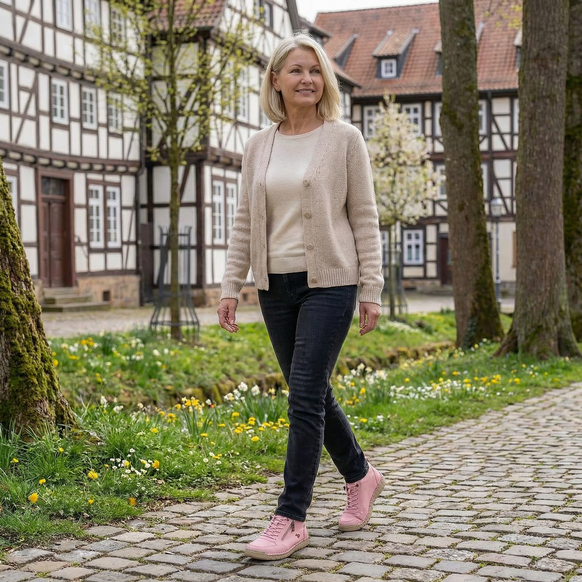Mila — Comfortable & Supportive Zip-Up Sneakers