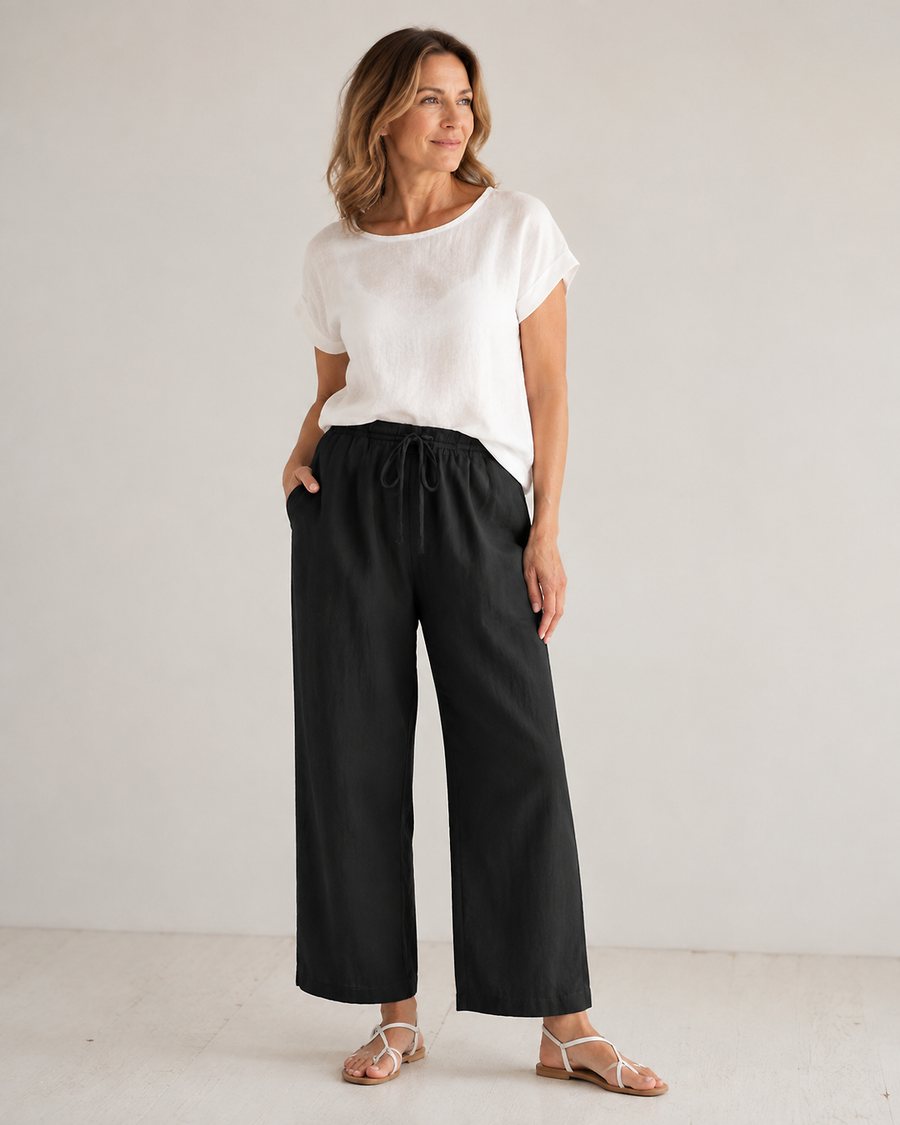 Ava | Relaxed Linen Blend Pants