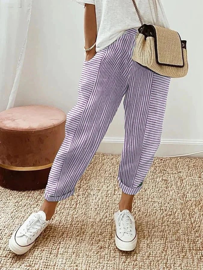 Laura | Striped Wide-Leg Pants