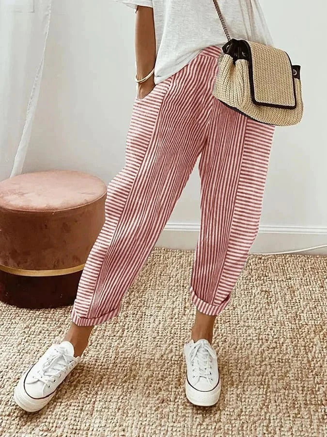 Laura | Striped Wide-Leg Pants