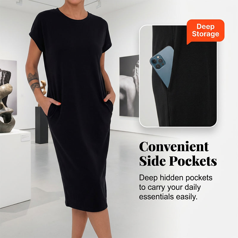Eleanor Soft-Drape Midi Dress